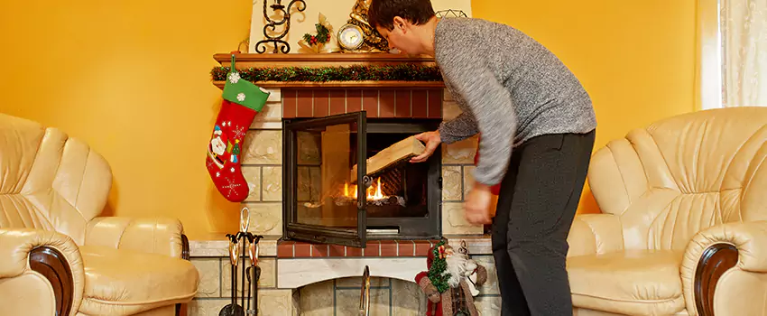 Rusted Metal Fireplace Restoration in Carrollton, Texas